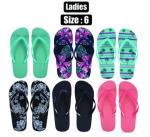 Flip Flops Ladies Asstd Size 6