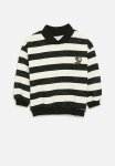 PoP Candy Striped Sweat Top - Black & White