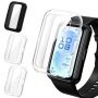 3PCS Compatible With Huawei Band 11 Tpu Protective Case 2 Clear + 1 Black