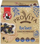 Bakers Provita Rye Toast Crackerbread Bakery Biscuit