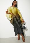 Slash Neck Kaftan Dress - Golden Dust Ombre