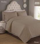 Simon Baker Paisley Bedspread Stone Various Sizes - Queen - 250CM X 270CM Bedspread + 2 Pillowcases 50CM X 70CM + 5CM Stone