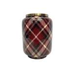 Metal Vase 20CM - Checkered