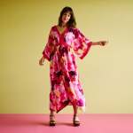 Kimbo Dress - Pink Painted Floral - 44 Xxxxlarge