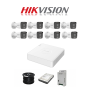 Hikvision Smart Hybrid Light 8 Channel System With 2MP Audio Cameras - Full House - Upgrade To 16CH Dvr & Psu With 8 Cameras