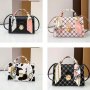 Chic Contrast Color Chain Crossbody Bag For Women - Versatile One-Shoulder Straddle Design Lightweight Faux Leather Perfect For Work School Travel & Casual Outings