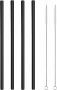Silicone Drinking Straws Reusable Silicone Straws With Cleaning Brushes