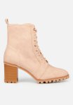 Tallie Lace Up Ankle Boot - Pink