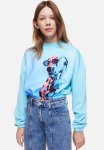 Boxy Sweatshirt - Light Turquoise dalmatian