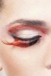 Brown Red Feather Eyelashes