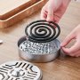 1PC Portable Mosquito Coil Holder Round Incense Box For Home And Camping - The Color Of Holder Is Random