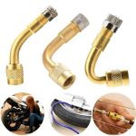 1PC Air Tyre Valve Stem Extension Adapter Tire Repair Tool For Car Truck Motorcycle Bicycle Accessories 45 90 135 Degree Brass