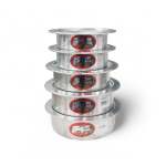 Aluminium India Fish Pots 1-5 Silver