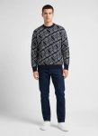 Unisex Monogram Jersey Knit Navy - Navy XL