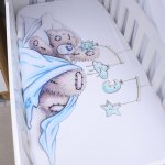 Cot Fitted Sheet Starry Tatty Teddy Sleeping