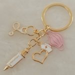 1PC Medical Nurse Set Keychain For Men Syringe Stethoscope Mask Hat Key Chain For Men The Perfect Gift For Nurses And Medical Pr