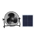 Ashcomonline Solar Powered Rechargeable Fan - HS-118 A+ 23 Mm 3 Blade Floor Fan