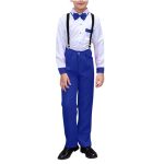 Boys Suits Formal Suspenders Wedding Tuxedos Ring Bearer Outfit Vest And Pants Set With Bow Tie For Teens 3-18 Years