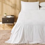 Serene 400 Thread Count 100% Cotton Embroidered Duvetcoverset White - Super King 260X240CM