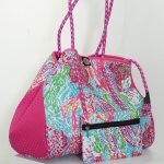 Neoprene Tote Bag Large - Pink Coral Reef