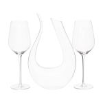 Double-ended Decanter And Wine Glasses Set Of 3