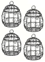 Hb 4 Piece Hanging Bird Feeders