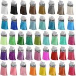 100PCS PACK 3.8CM Tassel Keychain Tassels Lot For Jewelry Making And Crafts Keychain Making Charm Acrylic Blank Keychain Making