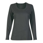 Ladies 150G Fashion Fit T-Shirt – Long Sleeve – Charcoal