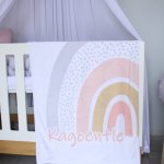 Fleece Blanket Girly Pink Dotty Rainbow Set