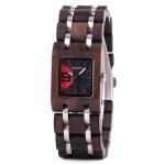 Elegant Square Dial Women's Wooden Watch - S03-2