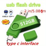 2 In 1 USB Flash Drive 8GB/128GB High-speed Dual Interface USB 2.0 & Type-c Ultra-fast Data Transfer Storage Solution For Androi