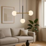 Paz Chandelier Light Black And Gold
