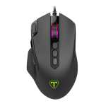 T-dagger Battle 8000DPI 10 BUTTON|180CM Cable|rgb Backlit Gaming Mouse - Black