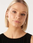 Signature Annalise Angular Hoop Earrings - 0 Gold