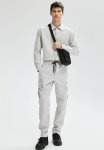 Slim Fit Cargo Trousers - Light Grey