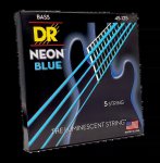 Medium 5'S Hi-def Neon Blue Coated Bass Strings 45-125