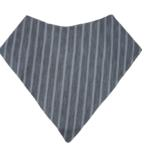 Moomoo Kids Grey & White Stripes Bandana Bib