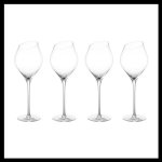 Carrol Boyes White Wine Glass Set Slanted Rim Design Clear