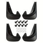 4PCS Mud Flaps No Drilling Mudguards Mud Flaps With Hardware Kits Front And Rear Side Splash Guards Winter Vehicle Sediment Prot