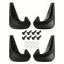 4PCS Mud Flaps No Drilling Mudguards Mud Flaps With Hardware Kits Front And Rear Side Splash Guards Winter Vehicle Sediment Protection