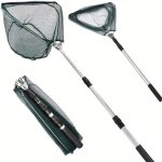 1PC Telescope Foldable Fishing Net Lightweight Portable Fishing Net With Aluminum Alloy Long Handle Fishing Tackle