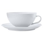 Basics White Diamonds Tea Cup And Saucer Low 250ML
