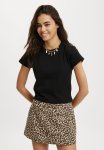 Cotton On Sienna Linen Cotton MINI Skirt - Leopard