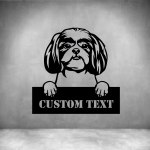 Shitzu With Custom Text - 450MM Grey