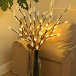 1PC 20LED Transparent Leaf Branch Lights - Perfect For Adding A Touch Of Elegance To Home Garden Wedding Christmas And Holiday D