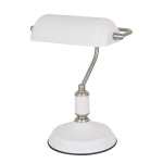 Emmero Bankers Table Lamp Grey Green White - Green Copper