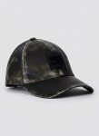 Leather Washed Black Cap - One Size Fits All Black