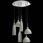 Fanatic Glass 6 Cluster Pendant Light - Orange
