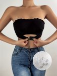 Seamless Strapless Tube Top Bra In Basic Solid Colors With Bonus Clear Straps Sexy Bandeau Style Undergarment