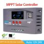 1PC 10A 20A 30A 12V 24V Solar Charge Controller Pv Regulator Colorful Screen For Lithium Battery And Lead-acid Battery